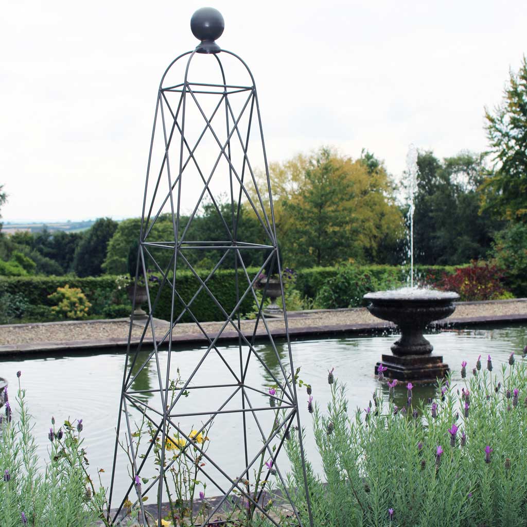 Elegance King Obelisk-in front of pond- agriframes