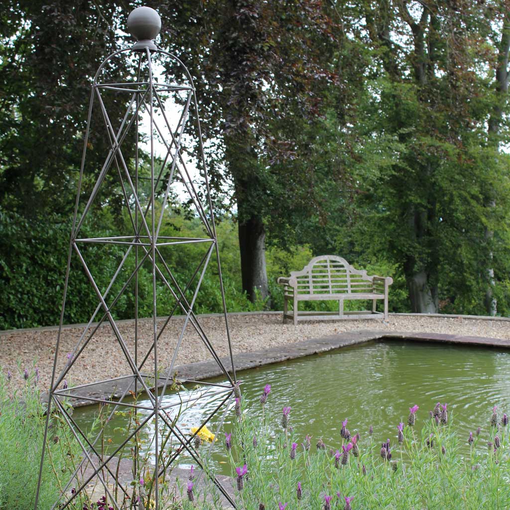 Elegance King Obelisk-in front of pond- agriframes