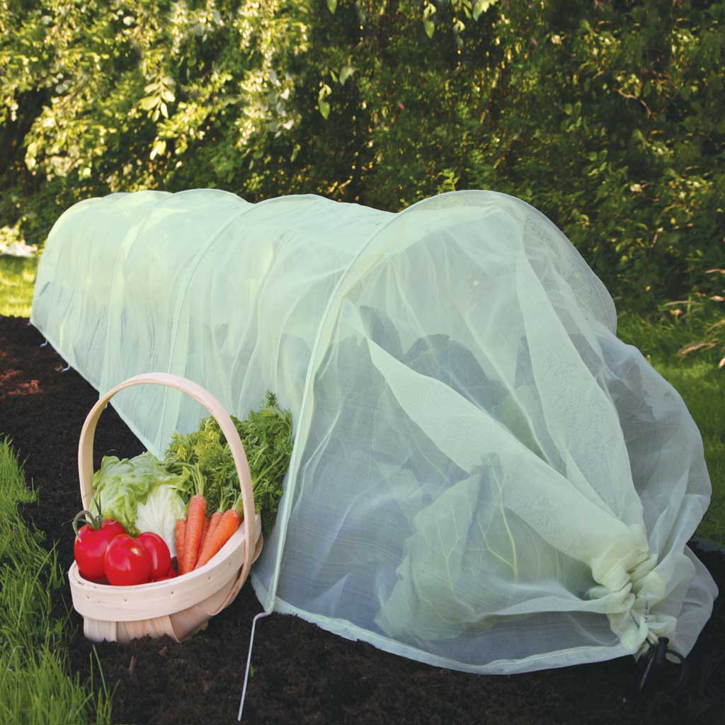 Easy micromesh tunnel standard in a garden 