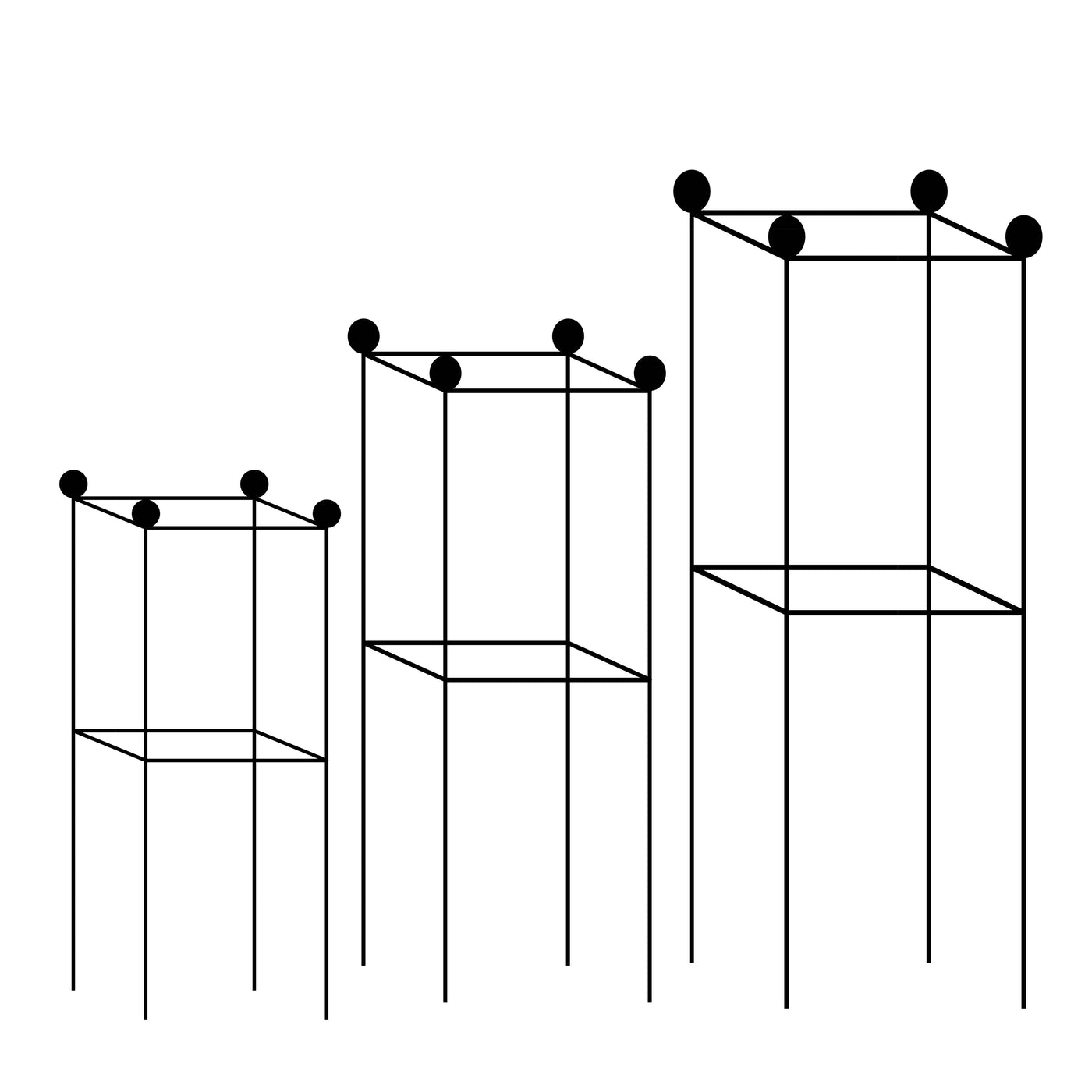 Tower Tall Plant Support - Set of 3 - S/M/L