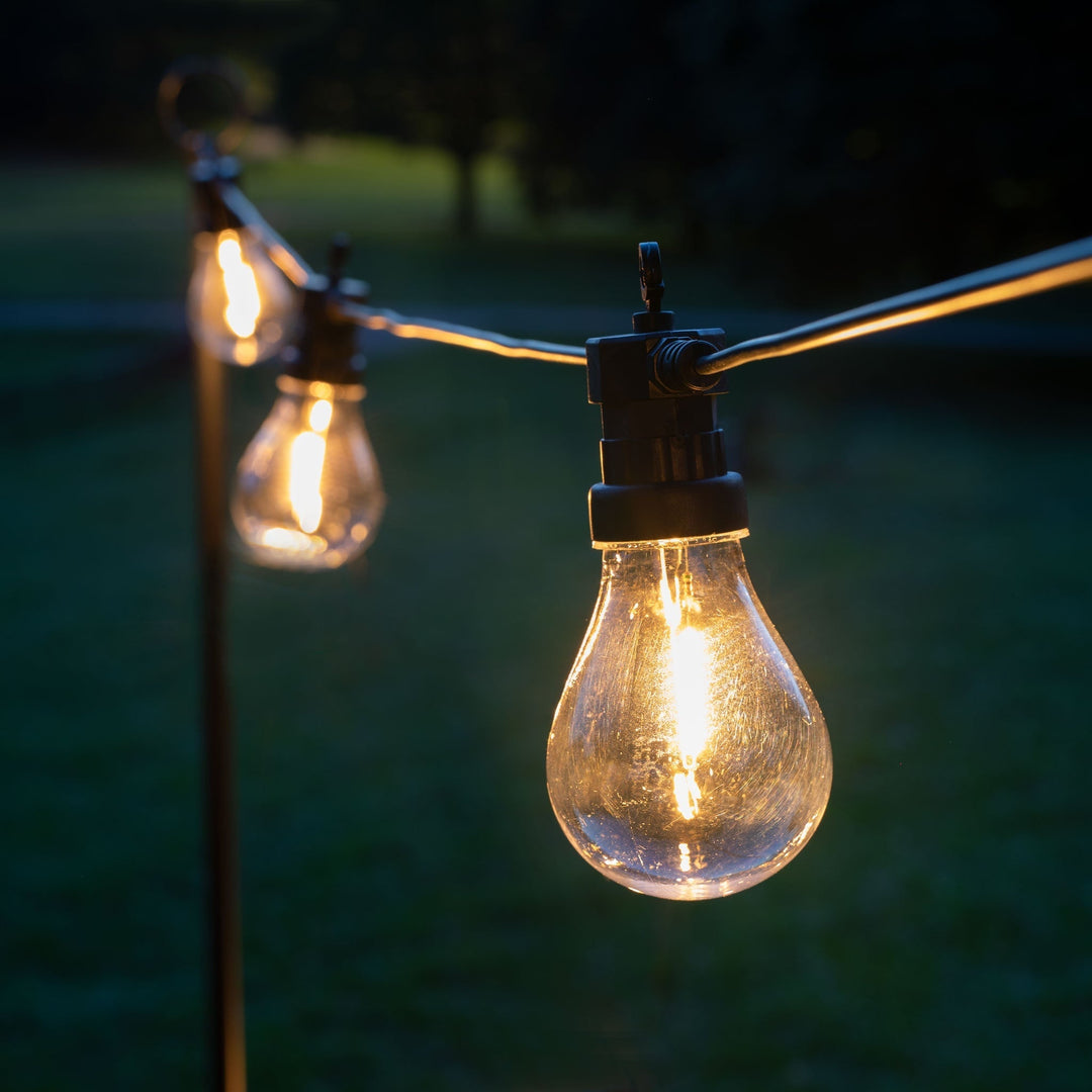 festoon lights close up 