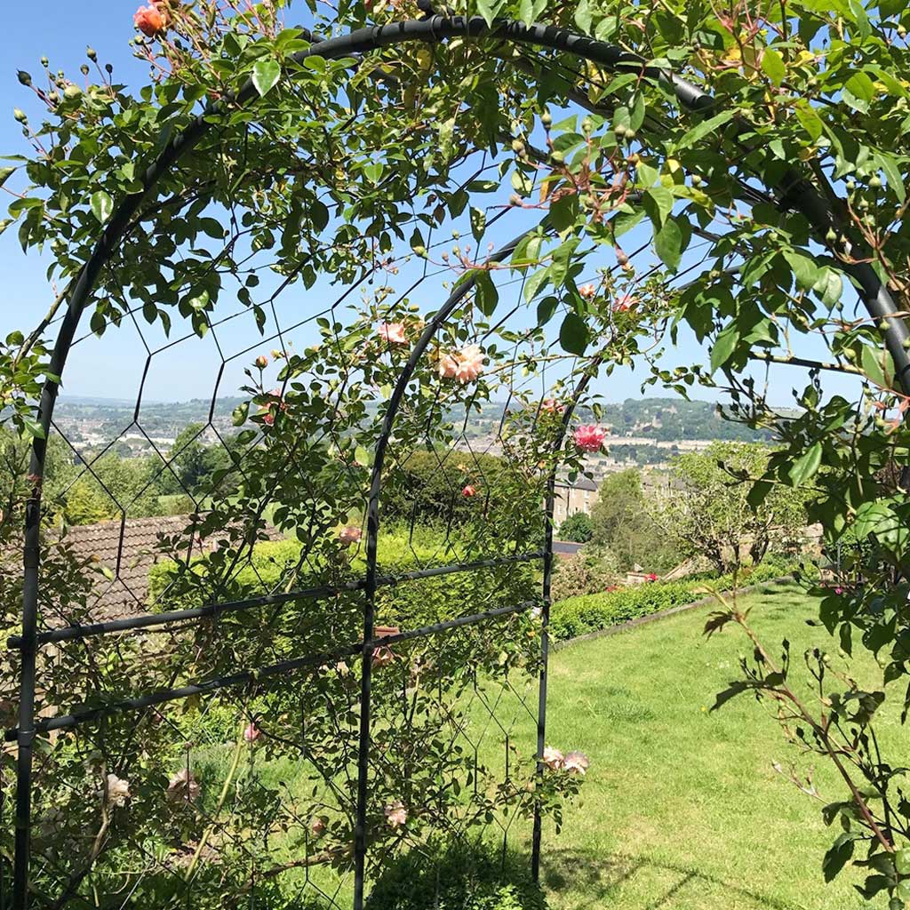 Round Pergola- with-lattice-agriframes