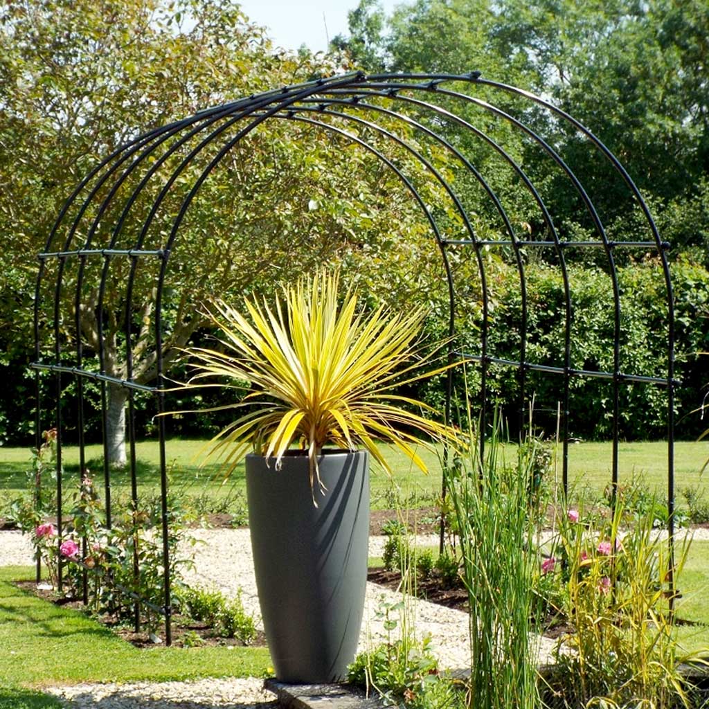 Round Pergola- wide on pathway-agriframes