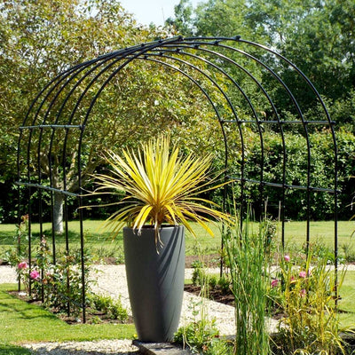 Round Pergola- wide on pathway-agriframes