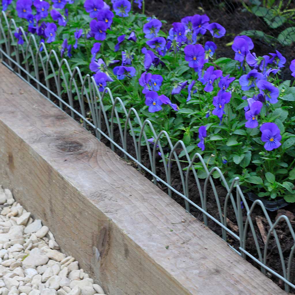 Elegance Lawn Edging- on raised bed agriframes