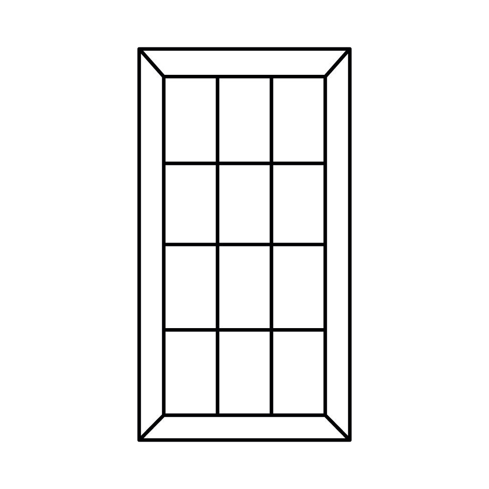 Georgian window trellis line drawing