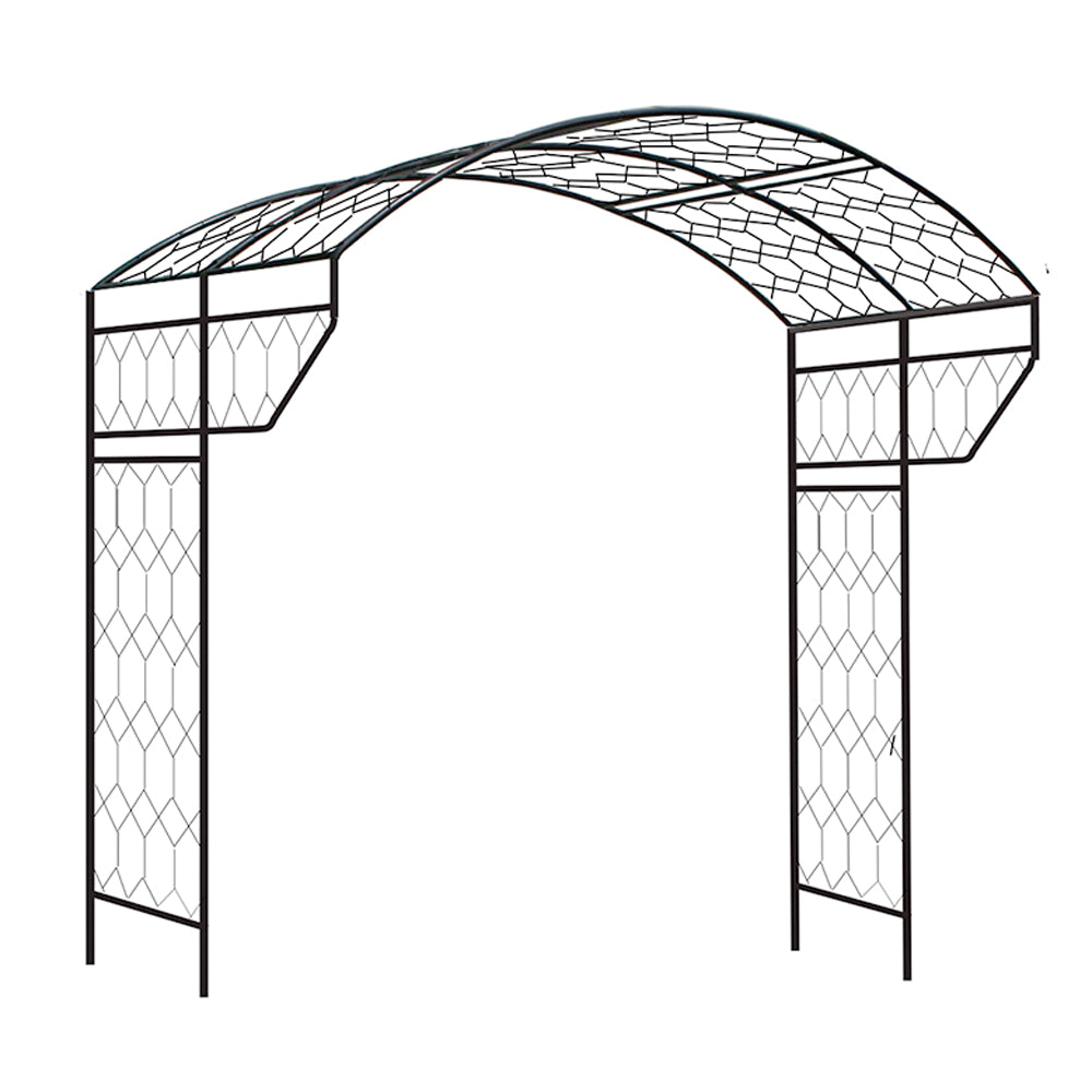 Giverny Arbour Matt Black-large-agriframes