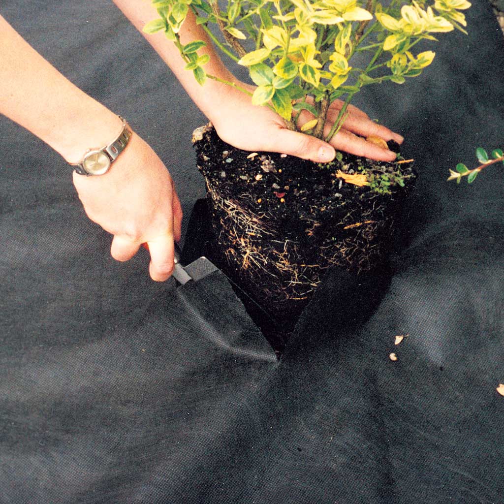 mulch and weed mat example 