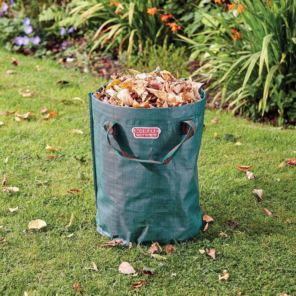bos tip bag- agriframes filled with leaves